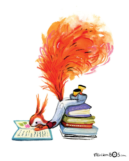 21x30cm (A4) Art print - Lezen is leuk! - Suusje leest