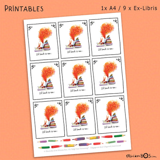 Zelf Printen - Ex-Libris - Suusje Eekhoorn leest