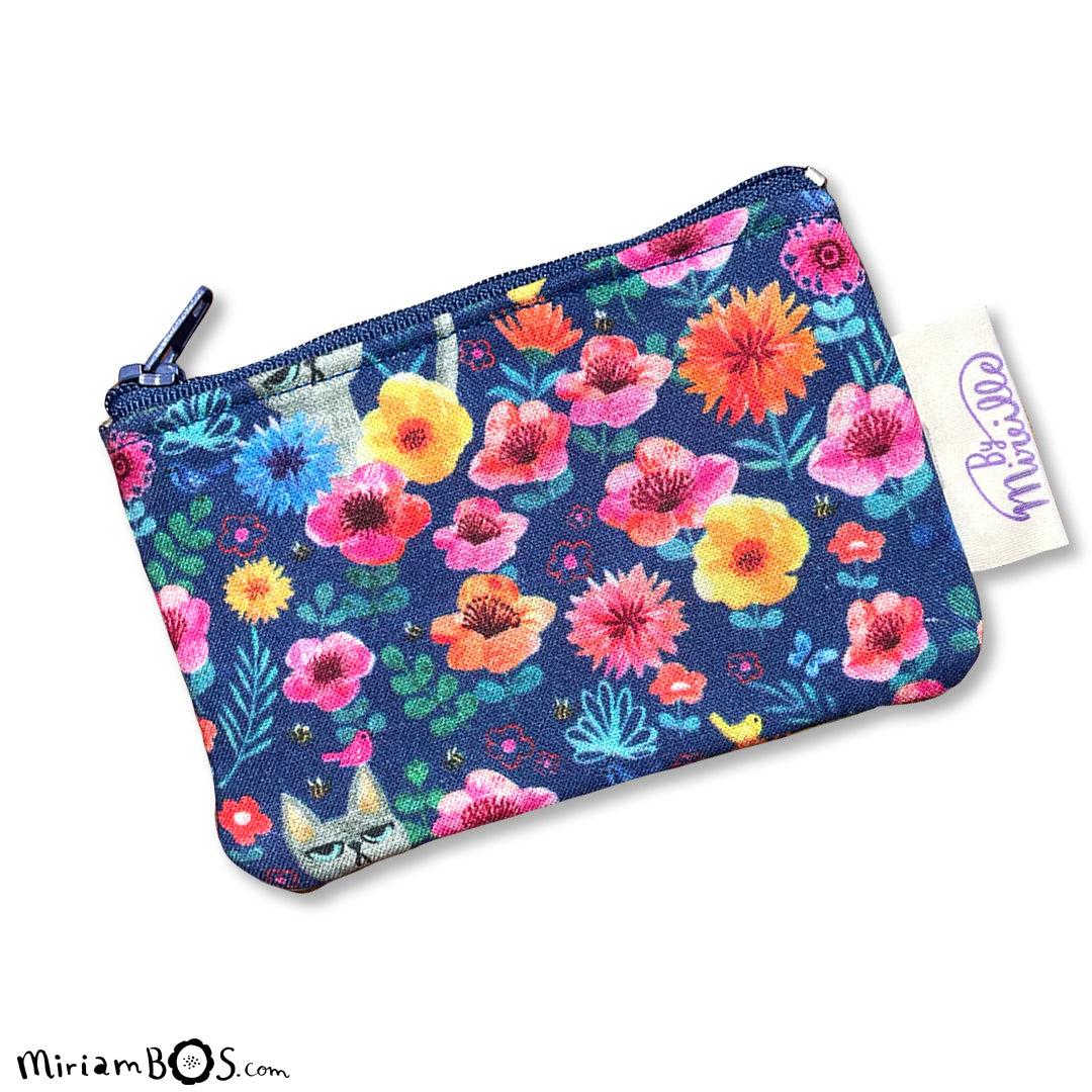 Mini portemonnee - Chago kat en bij - Blauw