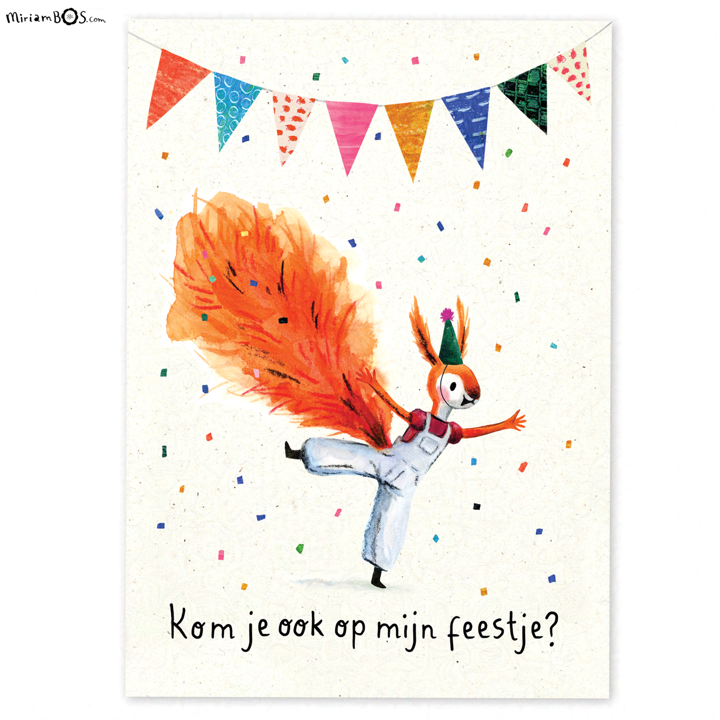 Verjaardagskaart of Uitnodiging - Set van 10 - Feestje met Suus