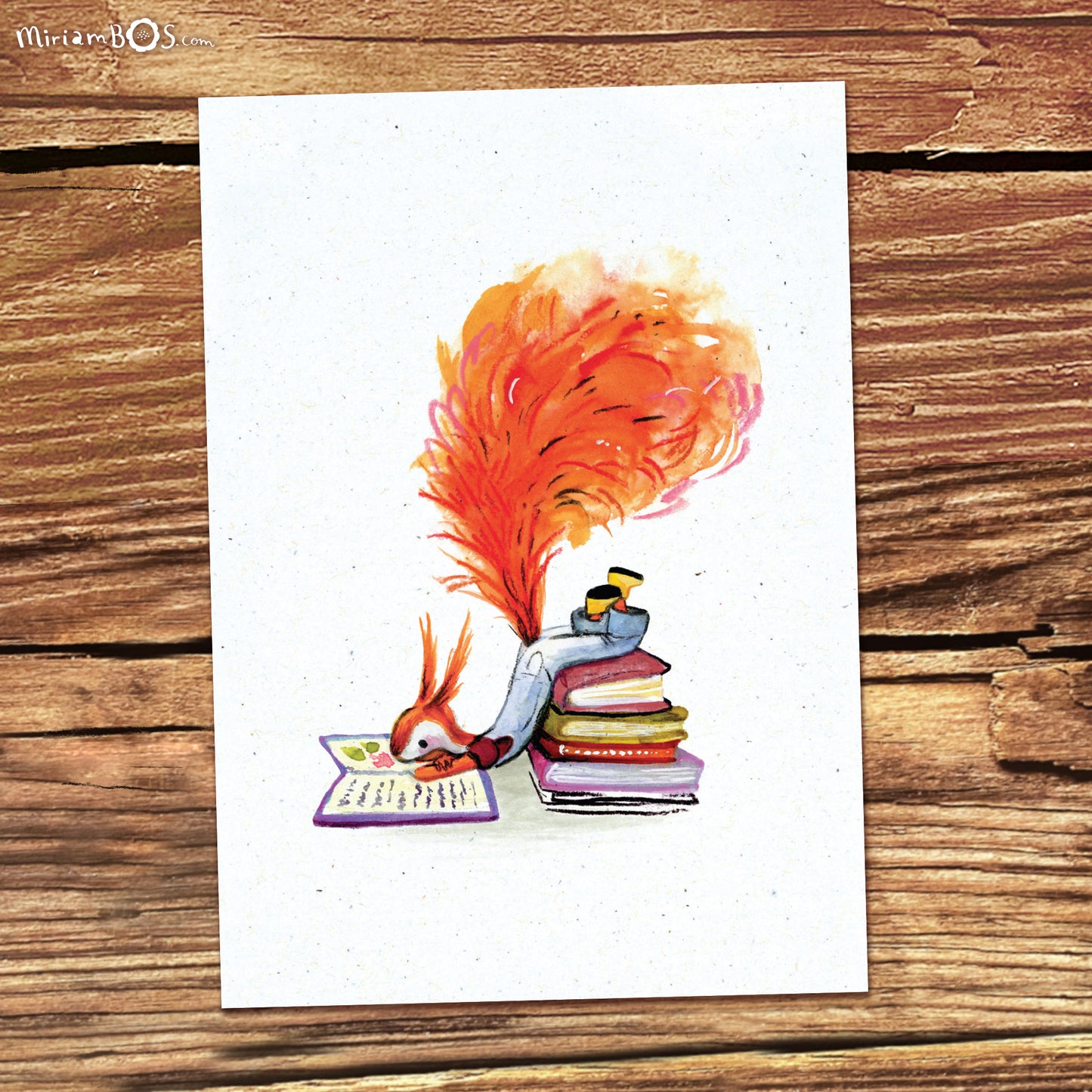 Ansichtkaart - set van 6 - Lezen is leuk!