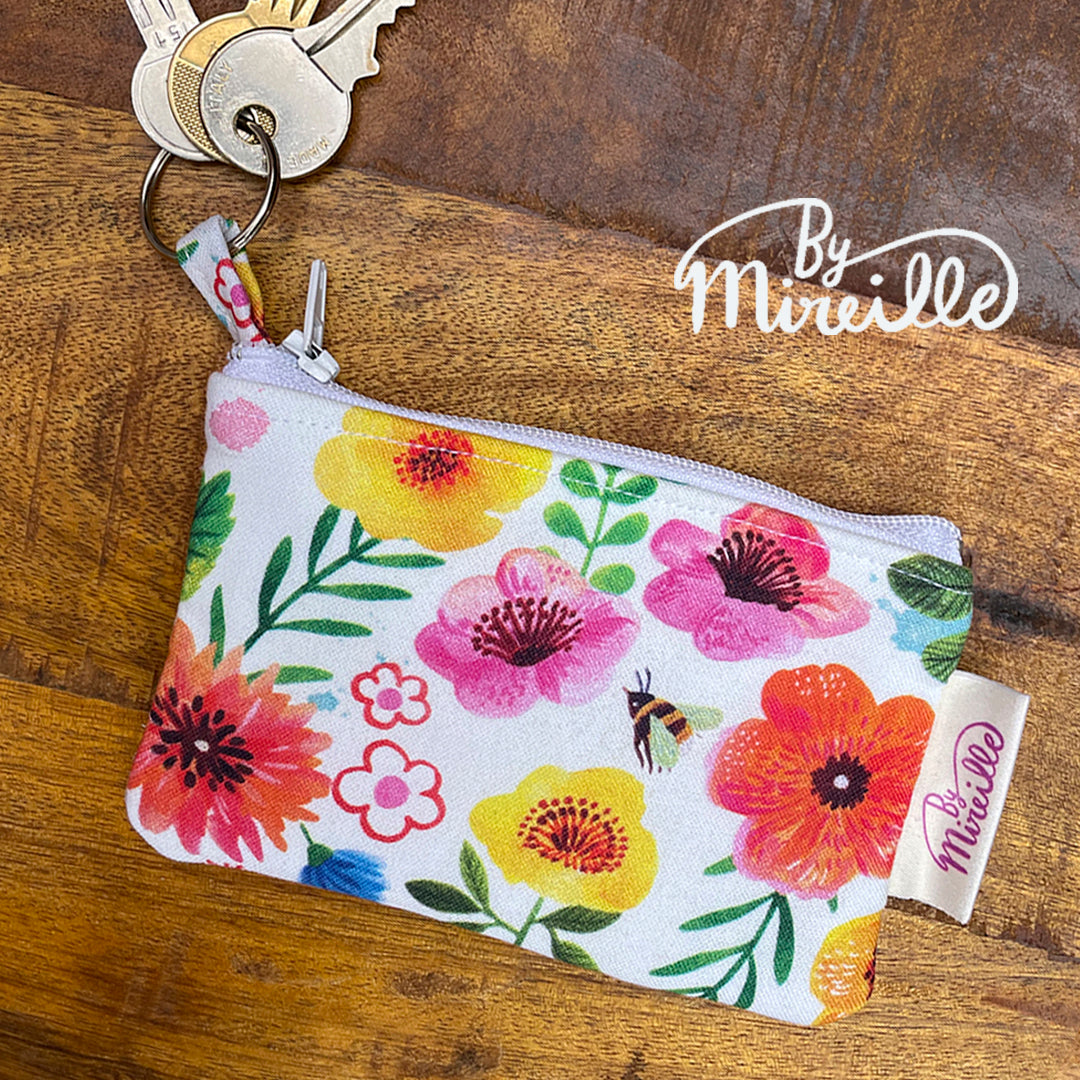 Mini portemonnee - Tuinbloemen
