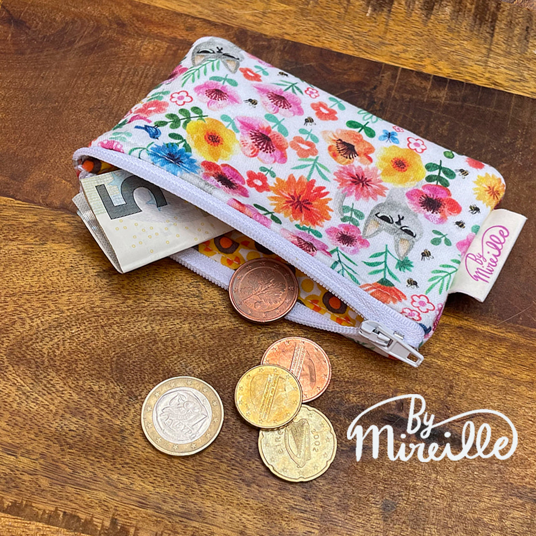 Mini portemonnee - Chago kat en bij - Wit
