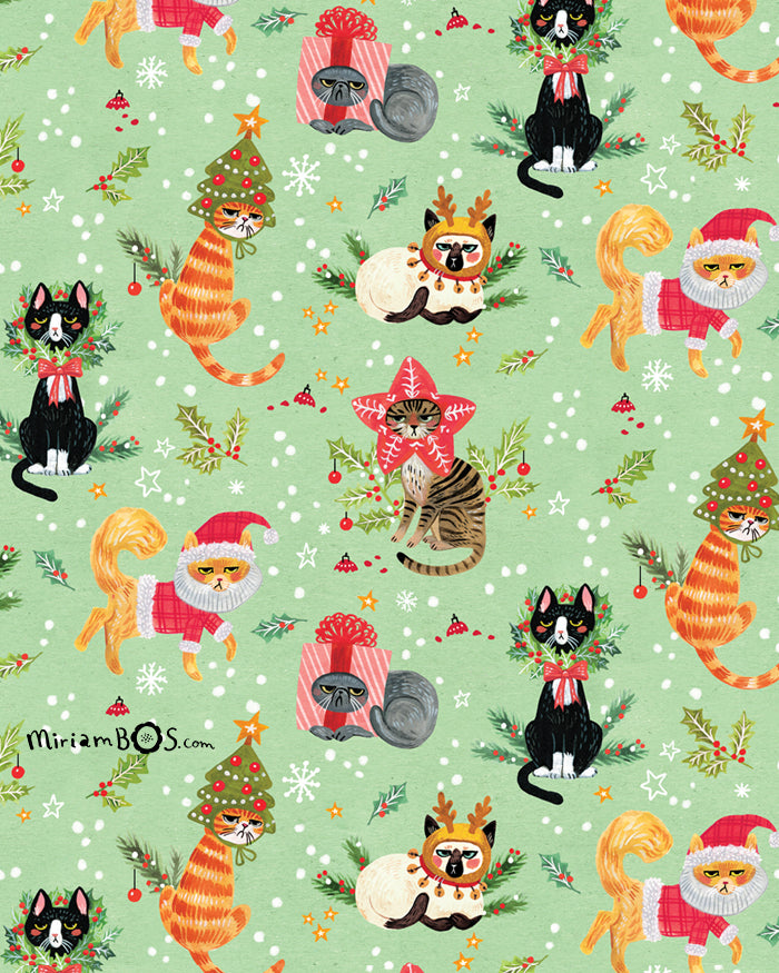 Inpakken met doek - Het Japanse Furoshiki - Grumpy holiday cats
