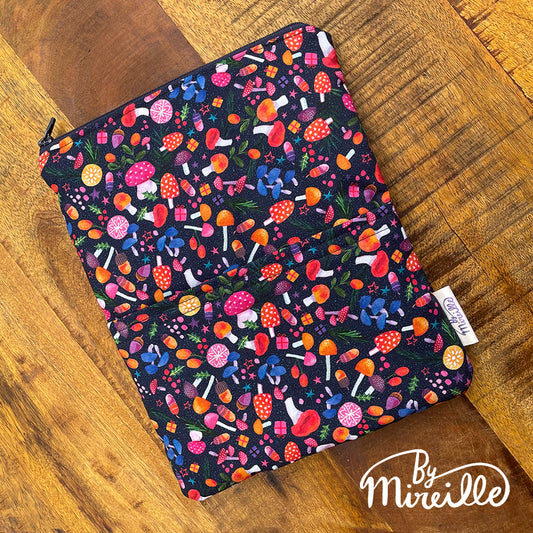 Book sleeve (dunner boek)  - Kleurrijke paddenstoelen