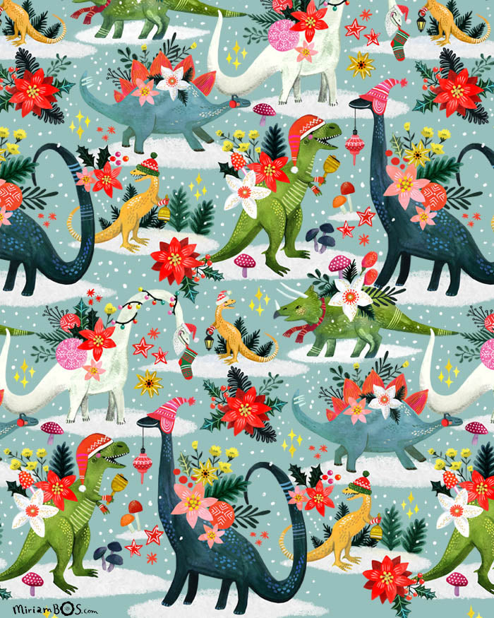 Inpakken met doek - Het Japanse Furoshiki - Happy Holidays Dinos