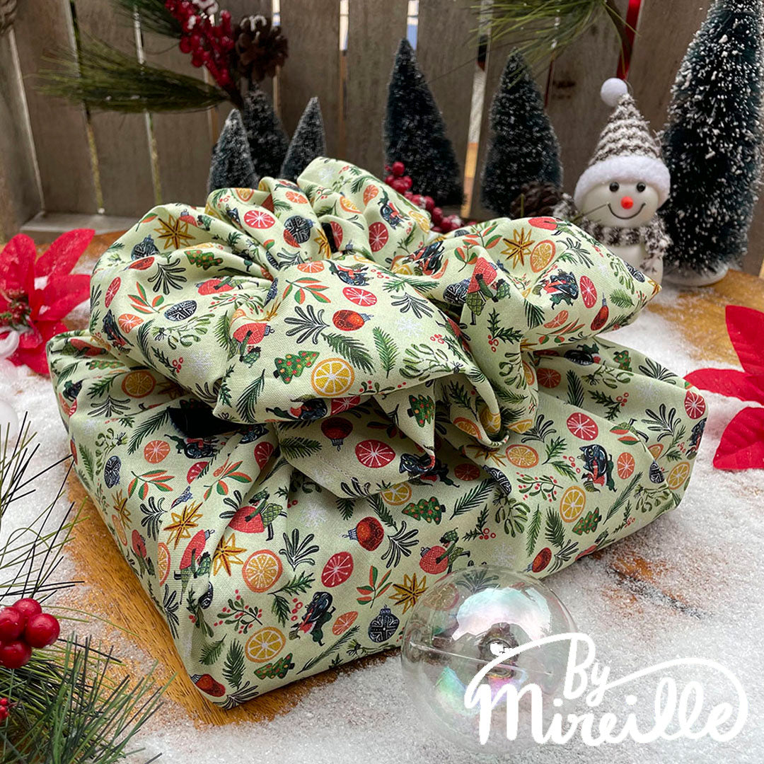 Inpakken met doek - Het Japanse Furoshiki -  Christmas pixies